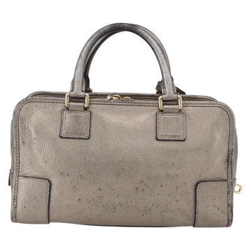 LOEWE Anagram Americana 28 Hand Bag Leather Gold Auth 152592 - 0