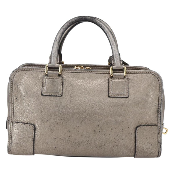 LOEWE Anagram Americana 28 Hand Bag Leather Gold Auth 152592