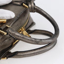 LOEWE Anagram Americana 28 Hand Bag Leather Gold Auth 152592-7