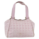 CHANEL New Travel Line Hand Bag Nylon Pink Gold CC Auth 152593-1