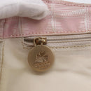 CHANEL New Travel Line Hand Bag Nylon Pink Gold CC Auth 152593-18