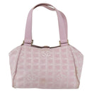 CHANEL New Travel Line Hand Bag Nylon Pink Gold CC Auth 152593-13