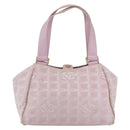 CHANEL New Travel Line Hand Bag Nylon Pink Gold CC Auth 152593-2