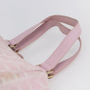 CHANEL New Travel Line Hand Bag Nylon Pink Gold CC Auth 152593-8