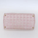 CHANEL New Travel Line Hand Bag Nylon Pink Gold CC Auth 152593-5