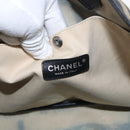 CHANEL Central Station Tote Bag PVC Canvas Black Silver CC Auth 152594-11