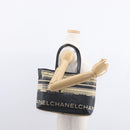 CHANEL Central Station Tote Bag PVC Canvas Black Silver CC Auth 152594-21