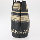 CHANEL Central Station Tote Bag PVC Canvas Black Silver CC Auth 152594-3