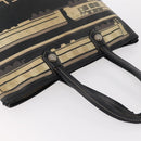 CHANEL Central Station Tote Bag PVC Canvas Black Silver CC Auth 152594-6