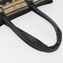 CHANEL Central Station Tote Bag PVC Canvas Black Silver CC Auth 152594-7