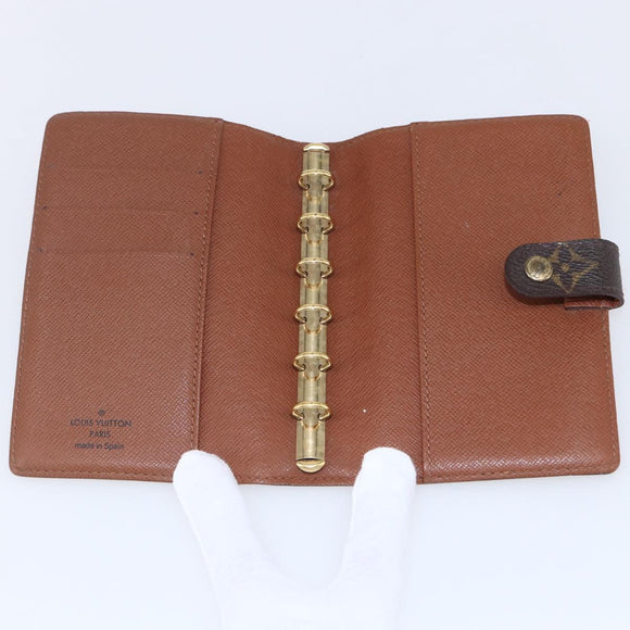 LOUIS VUITTON Monogram Agenda PM Day Planner Cover R20005 LV Auth 152600