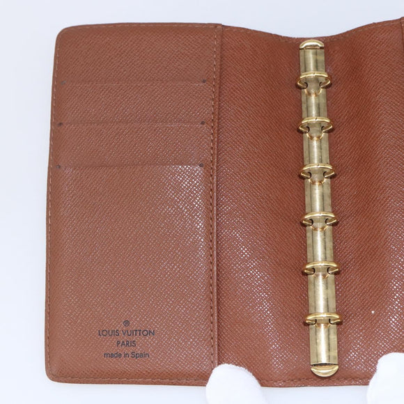 LOUIS VUITTON Monogram Agenda PM Day Planner Cover R20005 LV Auth 152600