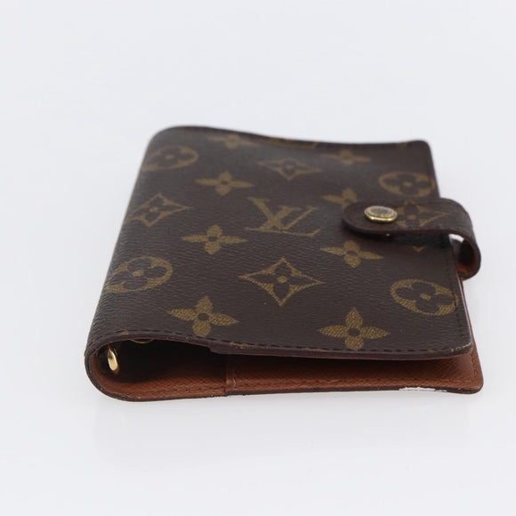 LOUIS VUITTON Monogram Agenda PM Day Planner Cover R20005 LV Auth 152600