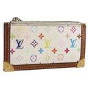 LOUIS VUITTON Monogram Multicolor Pochette Cles Purse White M92655 Auth 152602-1