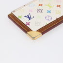 LOUIS VUITTON Monogram Multicolor Pochette Cles Purse White M92655 Auth 152602-16