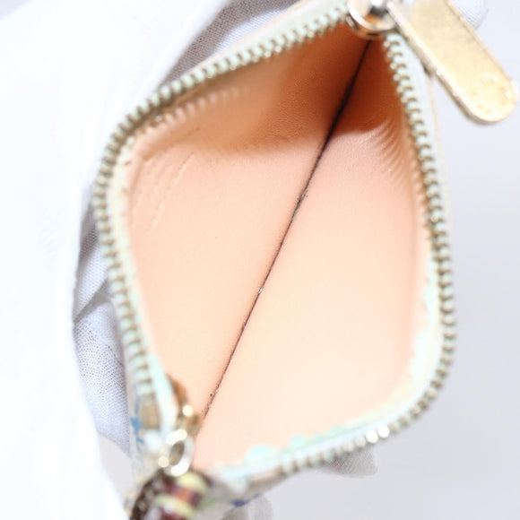 LOUIS VUITTON Monogram Multicolor Pochette Cles Purse White M92655 Auth 152602