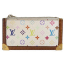 LOUIS VUITTON Monogram Multicolor Pochette Cles Purse White M92655 Auth 152602-13