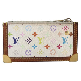 LOUIS VUITTON Monogram Multicolor Pochette Cles Purse White M92655 Auth 152602 - 0