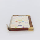 LOUIS VUITTON Monogram Multicolor Pochette Cles Purse White M92655 Auth 152602-3