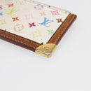 LOUIS VUITTON Monogram Multicolor Pochette Cles Purse White M92655 Auth 152602-7