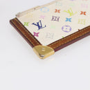 LOUIS VUITTON Monogram Multicolor Pochette Cles Purse White M92655 Auth 152602-14