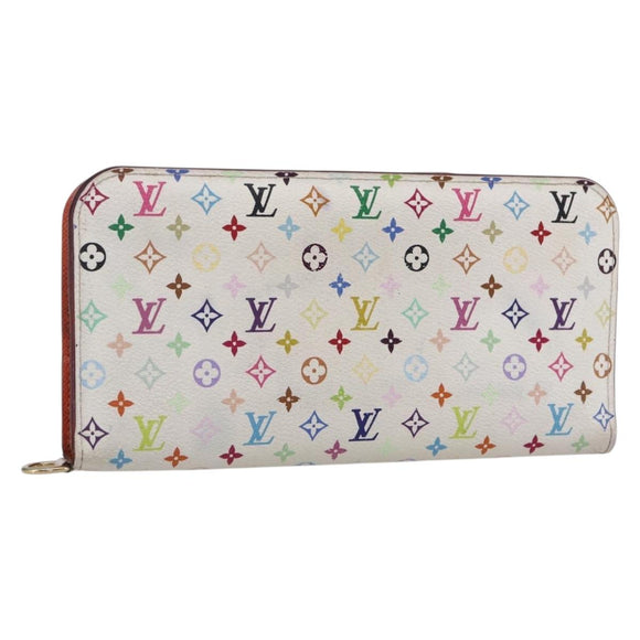 LOUIS VUITTON Multicolor PortefeuilleInsolite Wallet White M93750 LV Auth 152604