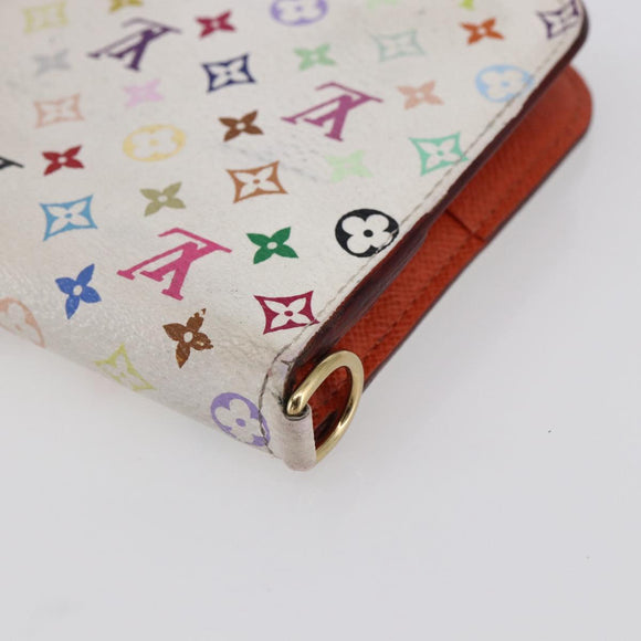 LOUIS VUITTON Multicolor PortefeuilleInsolite Wallet White M93750 LV Auth 152604