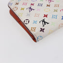 LOUIS VUITTON Multicolor PortefeuilleInsolite Wallet White M93750 LV Auth 152604-16