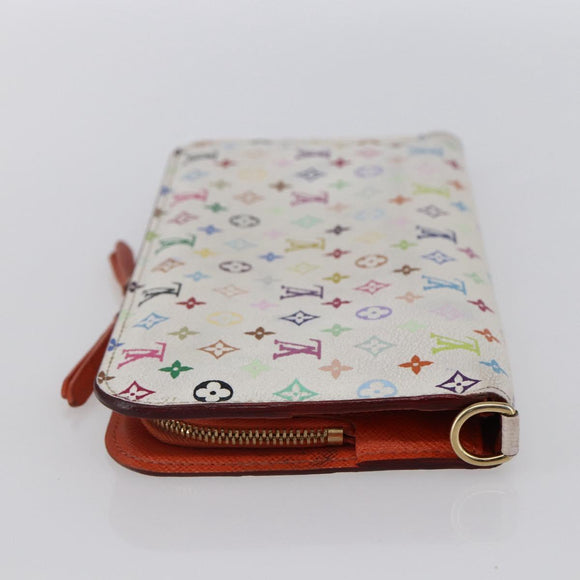 LOUIS VUITTON Multicolor PortefeuilleInsolite Wallet White M93750 LV Auth 152604