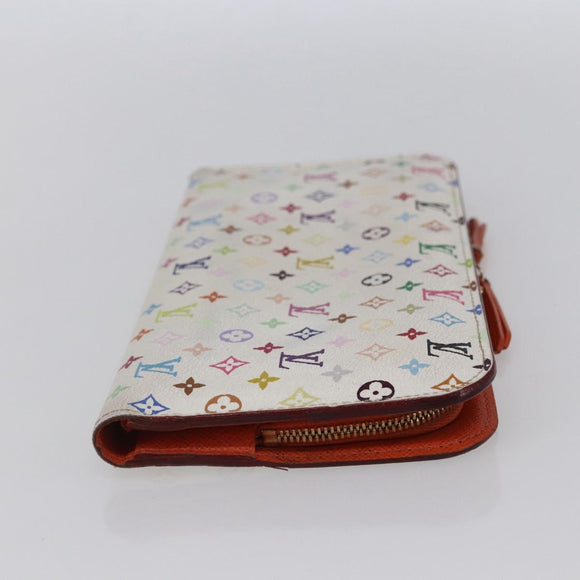 LOUIS VUITTON Multicolor PortefeuilleInsolite Wallet White M93750 LV Auth 152604