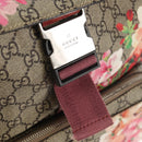 GUCCI GG Blooms Backpack PVC Beige Silver 405019 Auth 152607A-20