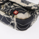 CHANEL Matelasse Chain Shoulder Bag Satin Black Silver CC Auth 152608A-17