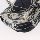 CHANEL Matelasse Chain Shoulder Bag Satin Black Silver CC Auth 152608A-18