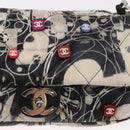 CHANEL Matelasse Chain Shoulder Bag Satin Black Silver CC Auth 152608A-21