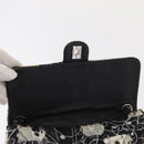 CHANEL Matelasse Chain Shoulder Bag Satin Black Silver CC Auth 152608A-23