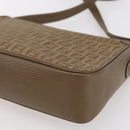 FENDI Zucchino Canvas Shoulder Bag Beige Auth 152611-12