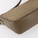 FENDI Zucchino Canvas Shoulder Bag Beige Auth 152611-13