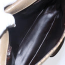 FENDI Zucchino Canvas Shoulder Bag Beige Auth 152611-17