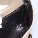 FENDI Zucchino Canvas Shoulder Bag Beige Auth 152611-18