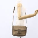 FENDI Zucchino Canvas Shoulder Bag Beige Auth 152611-21