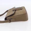 FENDI Zucchino Canvas Shoulder Bag Beige Auth 152611-4