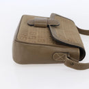 FENDI Zucchino Canvas Shoulder Bag Beige Auth 152611-5