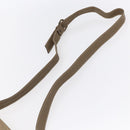 FENDI Zucchino Canvas Shoulder Bag Beige Auth 152611-8