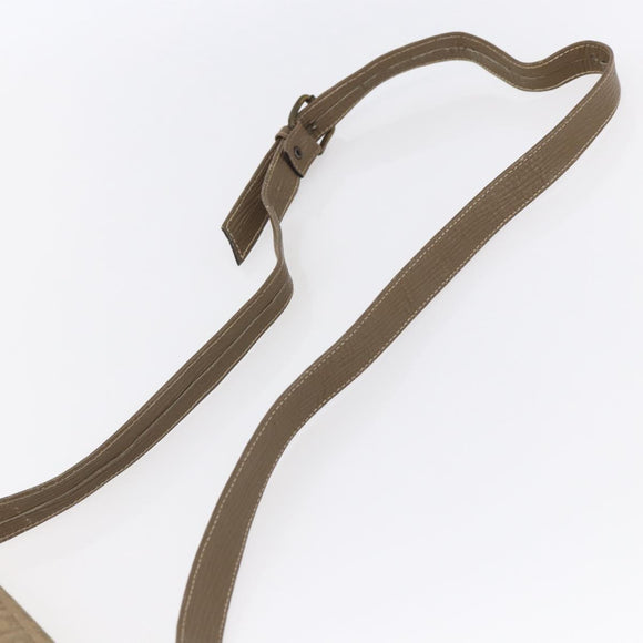 FENDI Zucchino Canvas Shoulder Bag Beige Auth 152611