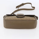 FENDI Zucchino Canvas Shoulder Bag Beige Auth 152611-9