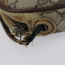 GUCCI GG Canvas Schoudertas Leer 3-delig Beige Donkerbruin Auth 152612-13