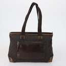 GUCCI GG Canvas Shoulder Bag Leather 3 Set Beige Dark Brown Auth 152612-2