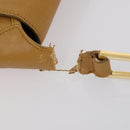 GUCCI GG Canvas Shoulder Bag Leather 3 Set Beige Dark Brown Auth 152612-21