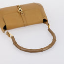 GUCCI GG Canvas Shoulder Bag Leather 3 Set Beige Dark Brown Auth 152612-22