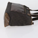 GUCCI GG Canvas Shoulder Bag Leather 3 Set Beige Dark Brown Auth 152612-4